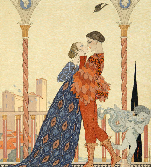 the-evil-clergyman:Romeo and Juliette, from Personages de Comedie by Georges Barbier (1922)