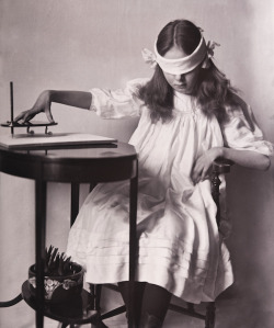alreadyhomesick:  Girl Operating a Planchette, Wellcome Library Collection. From LitHub 