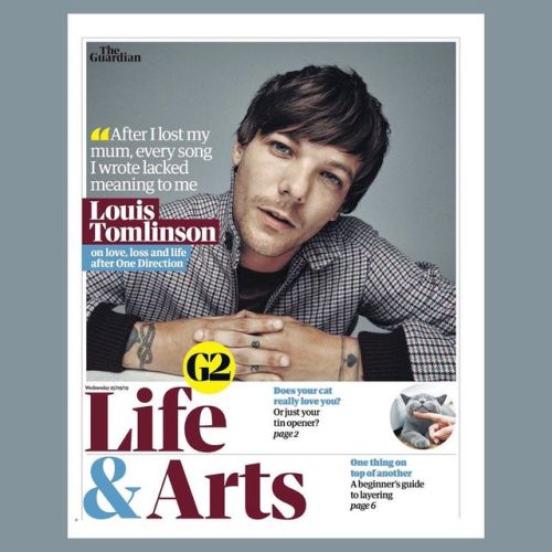 guardiang2: Today&rsquo;s cover: Louis Tomlinson on love, loss and life after One Direction Ph: Ryan