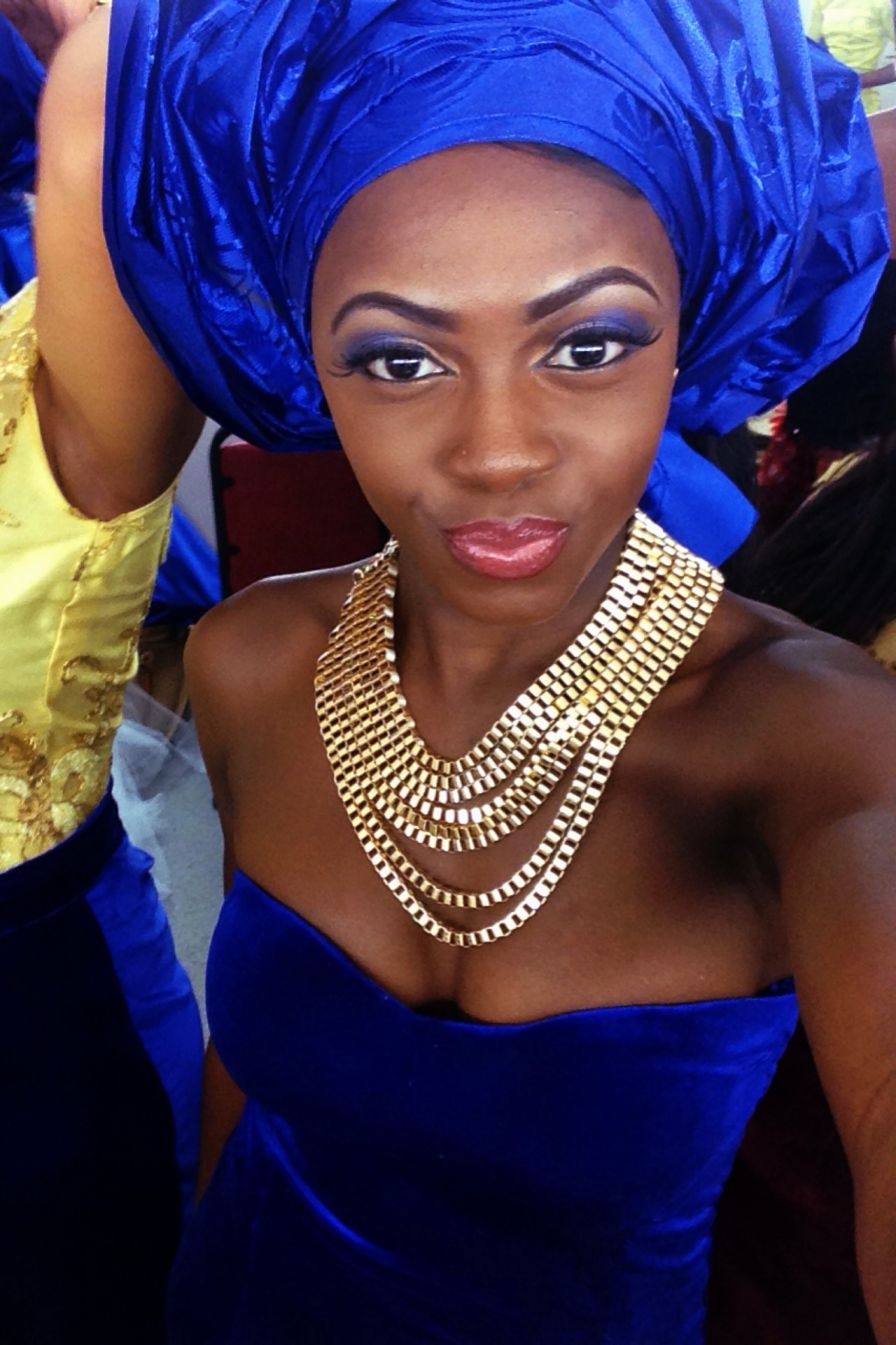 fuckyeahdarkgirls:  First time wearing a gele :)  Instagram: @shaylarose www.shaylarose.tumblr.com