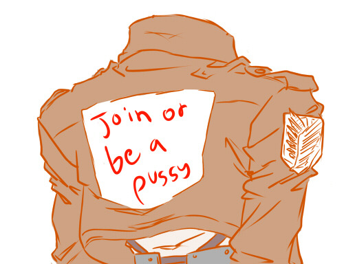 foo-of-the-forest:  Hey, kids! Do you like killing titans? Do you like art? Of course you do! So, I just recently hit a little over 500 followers, which is great seeing how I don’t have much to off this world, and I couldn’t help but notice how fucking