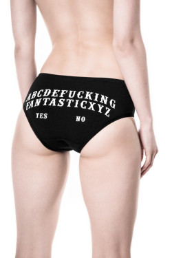 hexlibrisofficial:  Killstar Ouija Board Underwear  Yes, No, Goodbye!  Impress when you undress!CHECK OUT OUR SITE!  http://hex-libris.com  @empoweredinnocence
