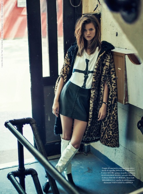 Kasia Struss by Sebastian Kim in Céline boots Editorial &ldquo;Fashion 2&rdquo; for Flair November 
