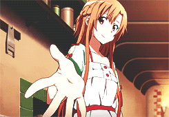 ohayocelestia:  Cooking with Asuna ヾ(●⌒∇⌒●)ﾉ 