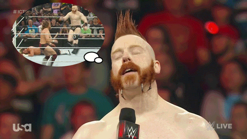 wrasslormonkey:Why does Sheamus look so happy? Oh, right. (by @WrasslorMonkey)