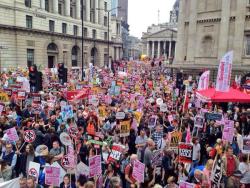 toocooltobehipster:  i know tumblr isn’t really interested in non-american politics but 250,000 protested against conservative austerity and cuts in london today and you can read more about it here