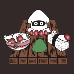 insanelygaming:  Blooper Sushi is what’s for dinner  T-shirts available on RedBubble Created by scribbleworx