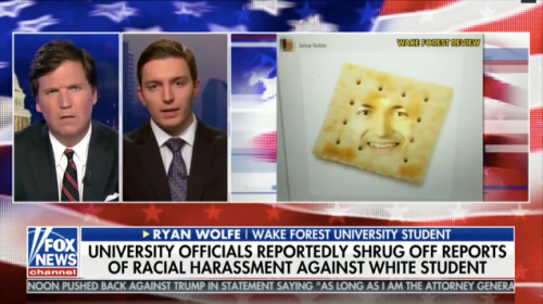 krafteasymac:a college republican went crying to tucker carlson last night because some black classm