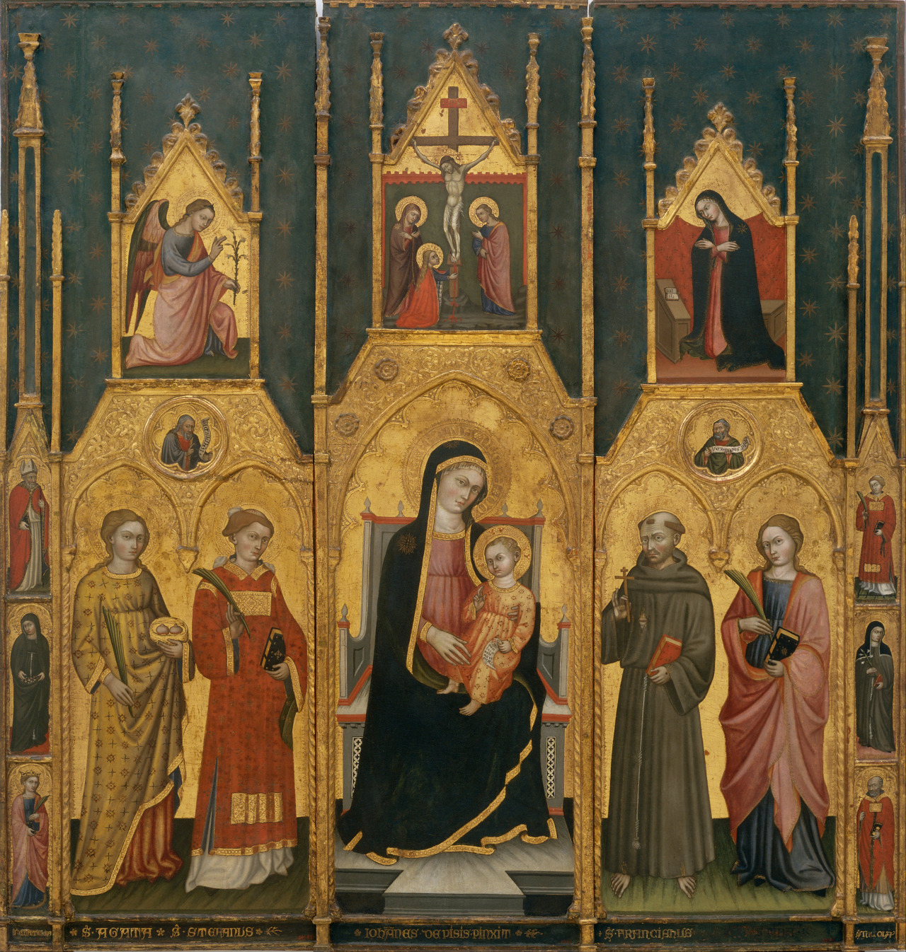 koredzas:Giovanni di Pietro da Pisa - Altarpiece of the Virgin with Saints Agatha,