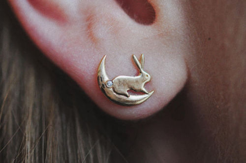 figdays: Moon Bunny Earrings // sofiazakia