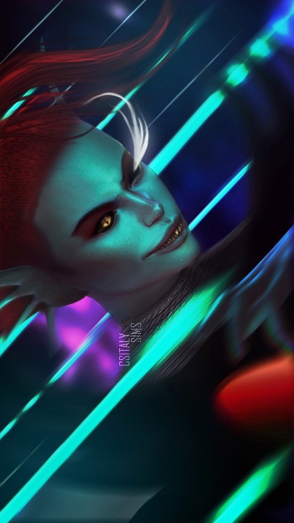 The Sims 4 - Undyne the UndyingThe heroine appears!Undyne made with The Sims 4, edited with Photosho