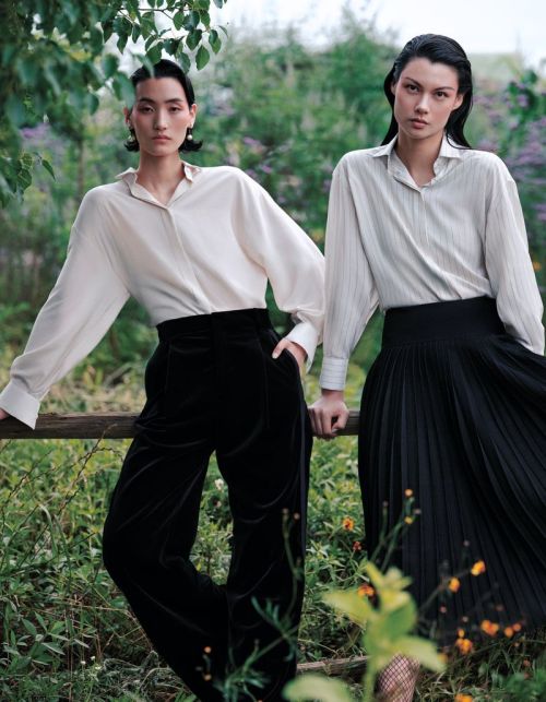 pocmodels: Lina Zhang , Jiali Zhao and Anna Wang by Liu Song for Harper’s Bazaar China Magazine - Se