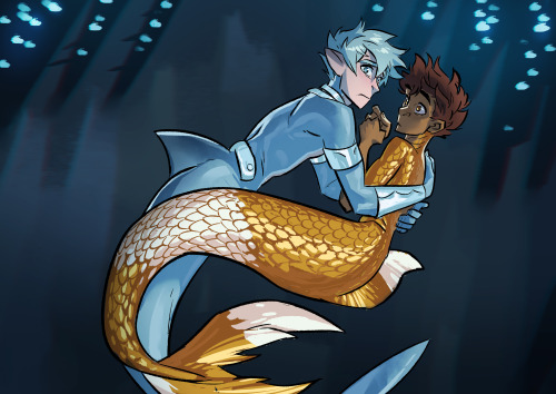 Its MERMAY and I happen to be super mushy about these two gay fishes right now. So I did some Castle