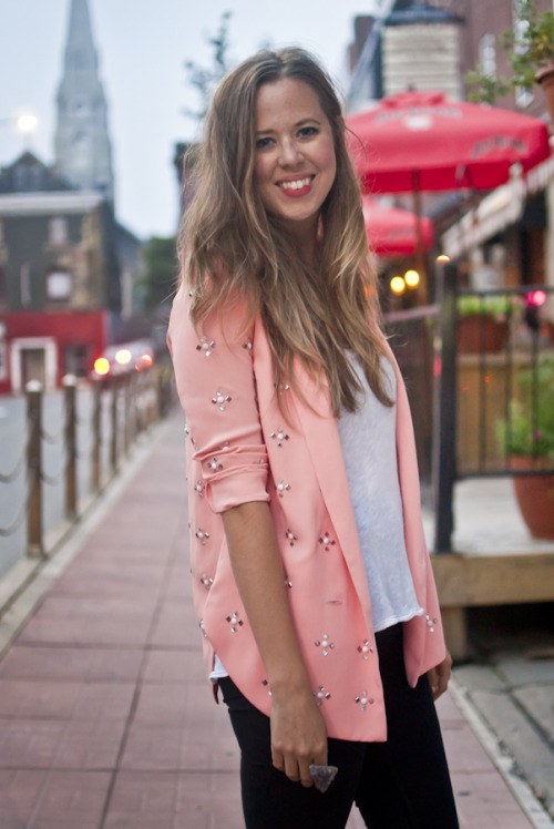 Jewelled blazer on Argyle St., Halifax by KC @KristaComeau