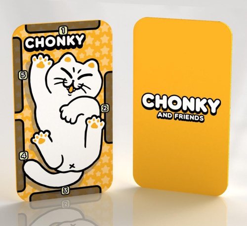 Made some 3D renders of the cards! :) #chonky #chonkyandfriends #cardgame #3d #strata #render #table