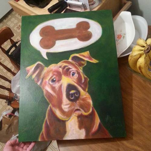XXX Finished up a painting commission. Woof. photo