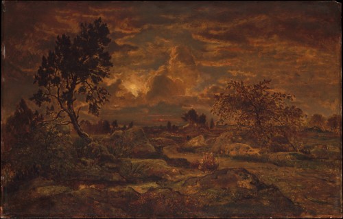 Theodore Rousseau Arbonne Sunset ,1845