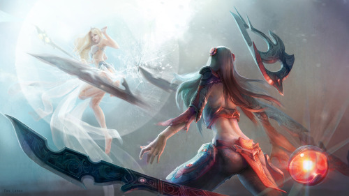 XXX leagueofchupp:  Leona, Janna and Irelia & photo