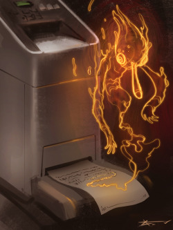 awesomedigitalart:  thing from the fax machine