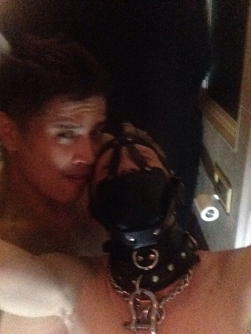 pupdonnie:  You can’t see it but a rope attached to the D-ring in his harness is