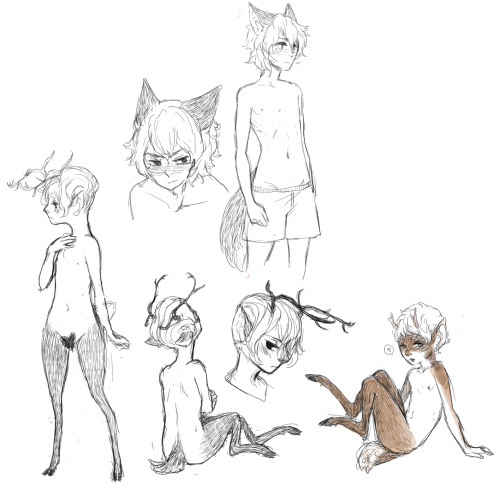 nekogero:  oc1 stuff!!!! 1st w/ a super cutie (shota pup is my oc sergio) 2nd w/ninkun who is cool and sweet and you should all be friends with her!!!!!!!!! (I later crappily recolored in sai) 3rd w/babe one mad rad chick like seriously I don’t know