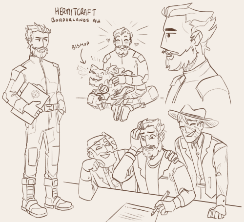 sphor-art:concorp time! concorp crime! [hermitcraft borderlands au developed by me, @biinaberry and 