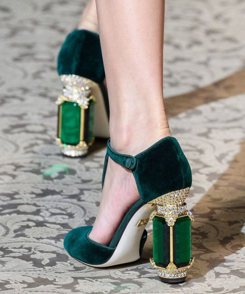 styled-by-carakerr:Dolce &amp; Gabbana crystal heels.