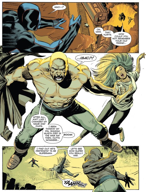 Captain Marvel vs. Ibac.[from Superman: Futures End (2014) #1]