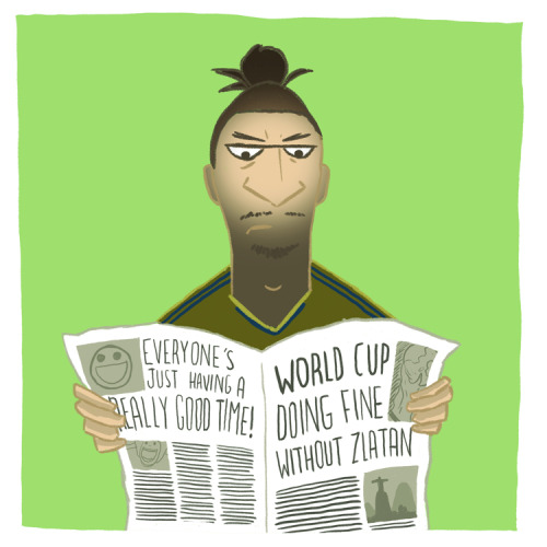 danleydon:World Cup 2014 I miss Zlatan Print Shop / Twitter 