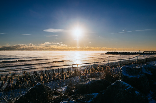 Steamy Sunrise over Lake Michigan