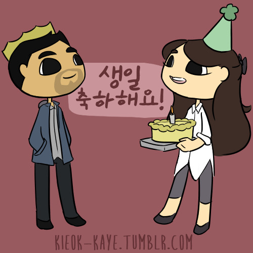 kieok-kaye: Hello everyone! Today’s bit of vocab is a birthday shout out to Gio Sung, owner of