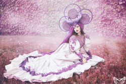 ashtrayheart-ashtrayarts:  I am so incredibly in love with these pictures! &lt;3 La Esmeralda all in purple &lt;3Photo, retouch: Ashtray Arts Photography (me)Model, make up, styling: La Esmeralda Headdress, dress: Posh Fairytale Couture 