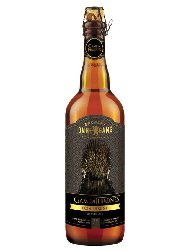 Prepare yourselves, for Game of Thrones the beer is coming
Drink like a king… out of a bottle. Iron Throne blonde ale is the official beer of HBO’s Game of Thrones, made by Ommegang Brewery in Cooperstown, NY. The beer will be released with the new...