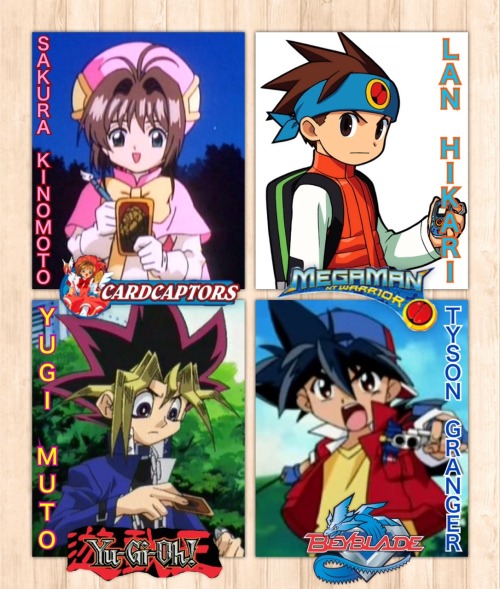 Four Main Heroes From Four Anime Series.-Assembled On Moldiv; I Dont Own Any Content-Cardcaptors/Card