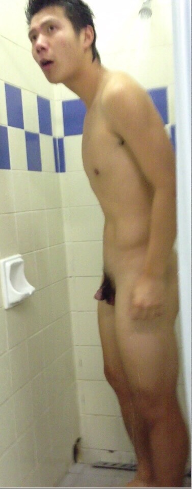 rebelziid:  Sneaky Shots in the Shower  [ Goodlooking stud caught on a spy cam in