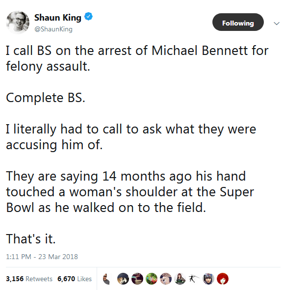 Michael Bennett Arrested for Running Over Disable Woman During Super Bowl | BSO