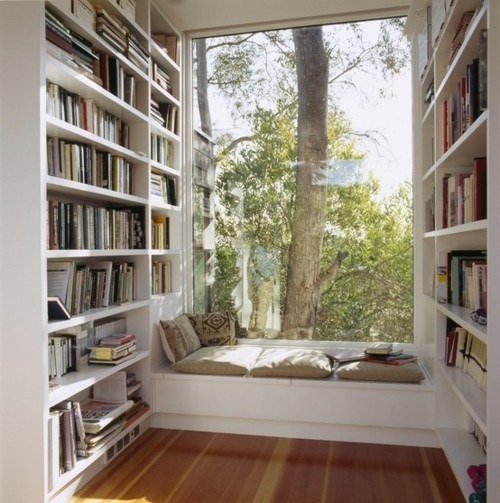 peel-a-potato-with-a-potato:  mystrangesilhouettes:  A look in my dream house.  The books organized 