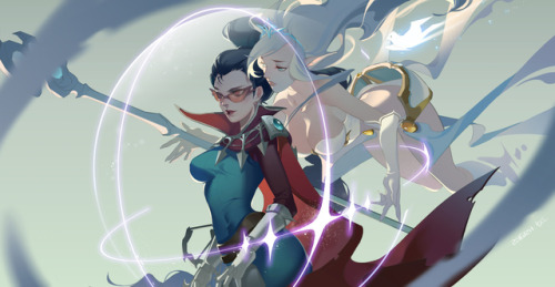 summonersofruneterra:Vayne x Janna - 七1三