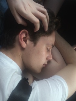 cosettee:  he fell asleep on the way home from the beach