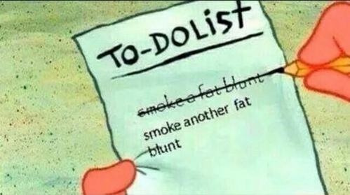 thatsgoodweed:  Today’s To-Do List