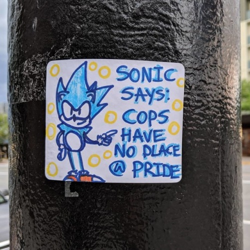 “Sonic Says: Cops have no place at pride’