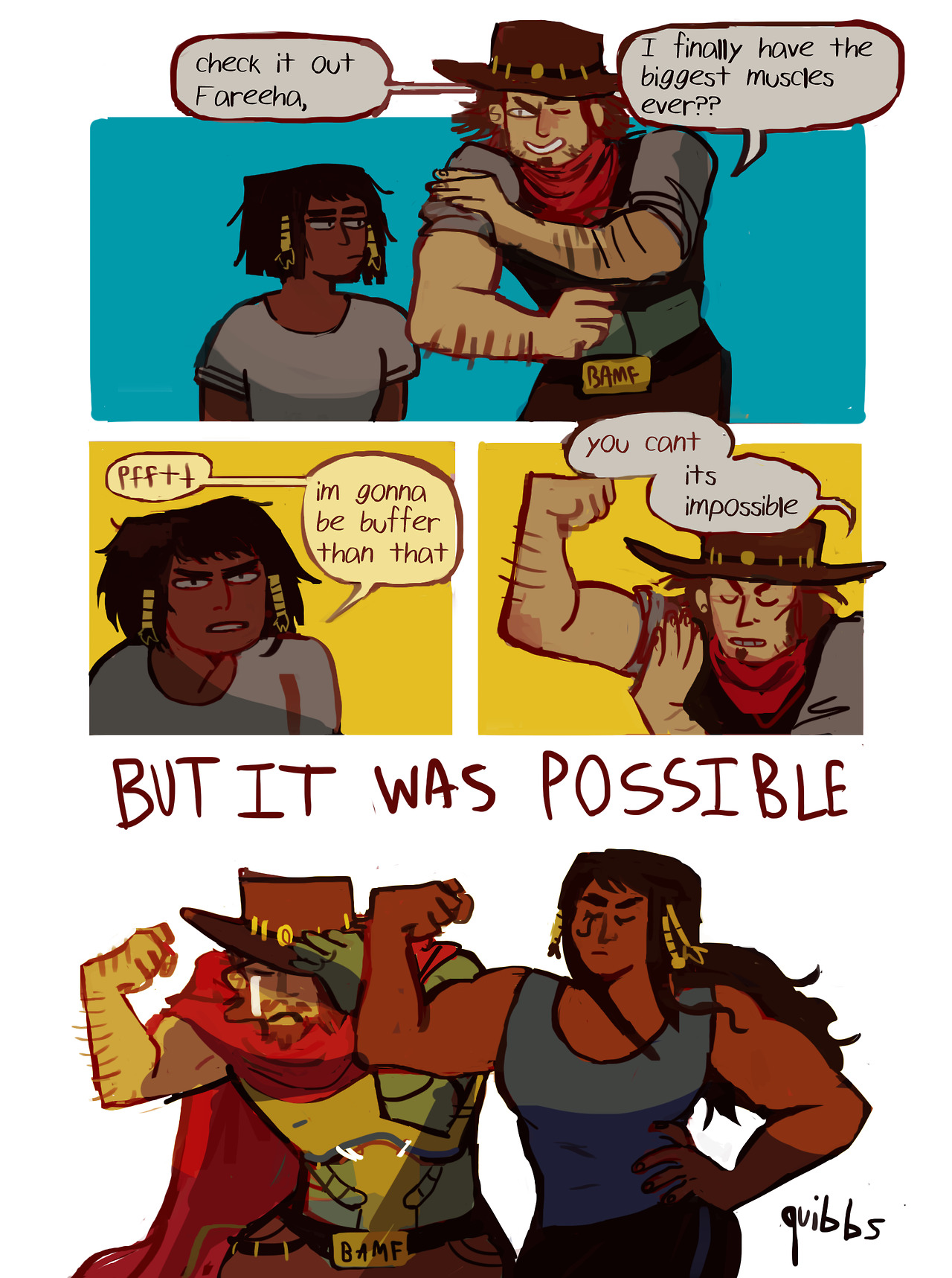 quibbs:meanwhile, completely unprompted, zarya is defeating both of them combined