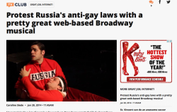 introvertedchicagoan:  If you haven’t seen this fake Russian musical put on by some very real Broadway stars, you absolutely must. (And shout-out to the Kinky Boots ad that made its way to The A.V. Club too!) &ldquo;Unsurprisingly a lot of people who