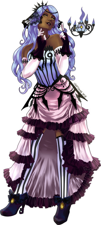 lightsintheskye: I keep forgetting to post this~! I made a Chandelure Gijinka~ Her name is Angeline 