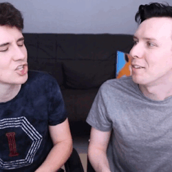 alwayzsirius:  Phil’s reaction to dan pushing him out of the way is genuinely one of the cutest things I’ve ever seen.