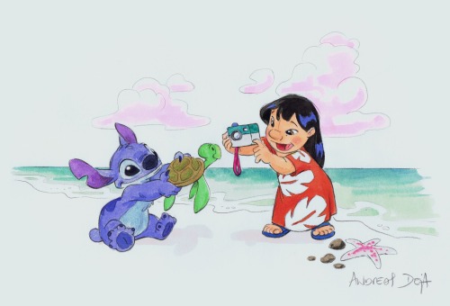 Lilo & Stitch drawings by Lilo’s supervising animator Andreas Deja