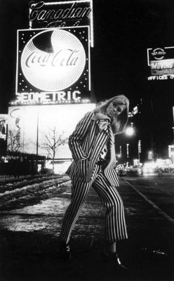 moredarkthanshark:Nico, Times Square, New York, 1966 by Steve Schapiro