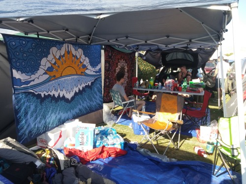 check out our tapestries in action at a campsite at Coachella this past weekend!