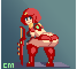 countmoxi:  Some pixel anims of Pyra and Mythra shaking their hips.
