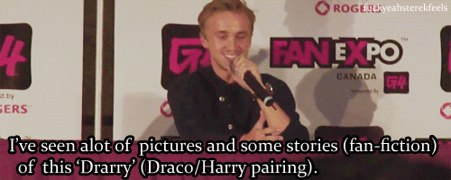 fuckyeahsterekfeels: Tom Felton talks fan-fiction and fan-art  